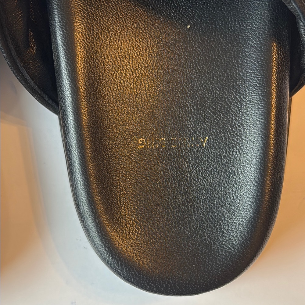 Anine Bing Black Leather Sandals - Picture 2 of 3